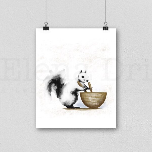 Squirrel with salad bowl - Image 3
