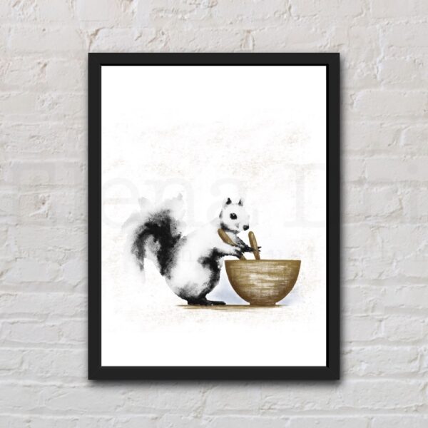 Squirrel with salad bowl - Image 4
