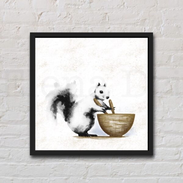 Squirrel with salad bowl - Image 2