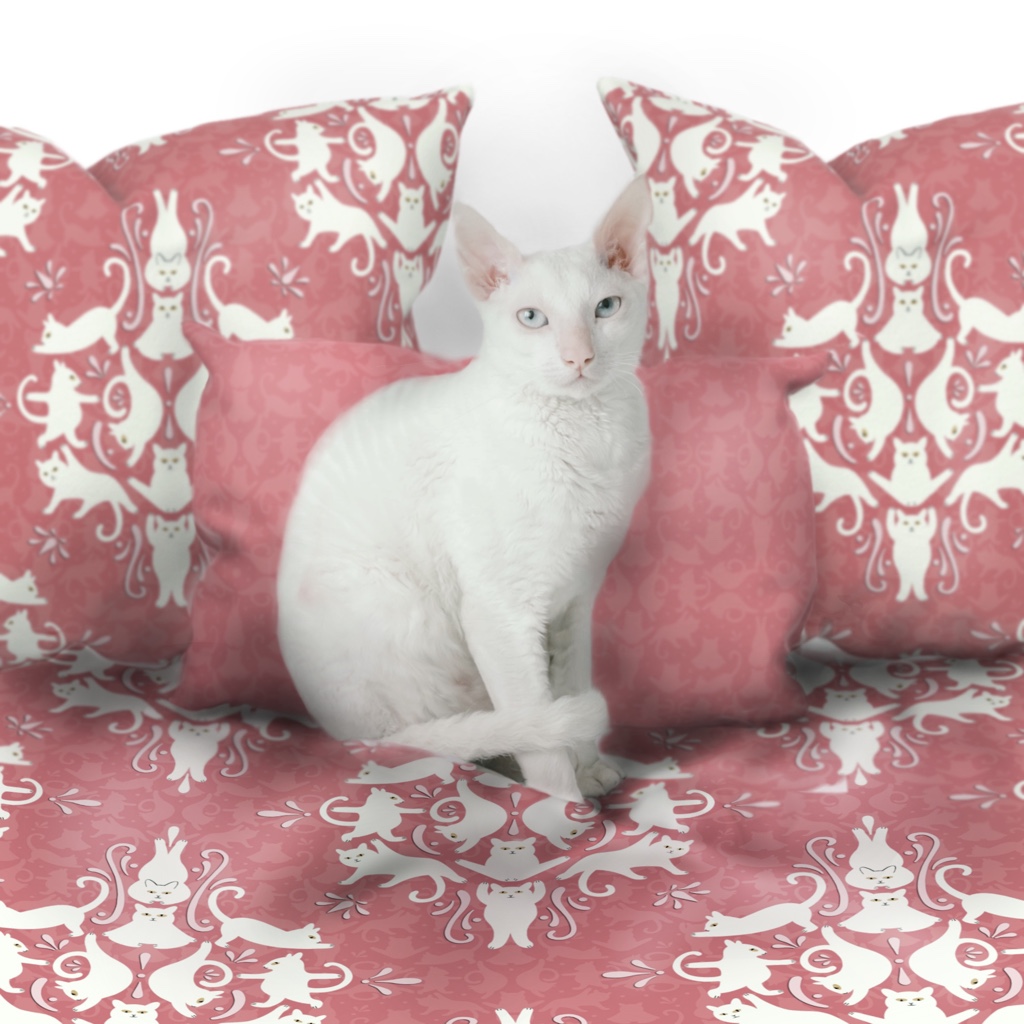 ROMANTIC CAT DAMASK