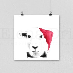 Christmas Sheep Portrait