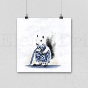 Squirrel with shower pouf