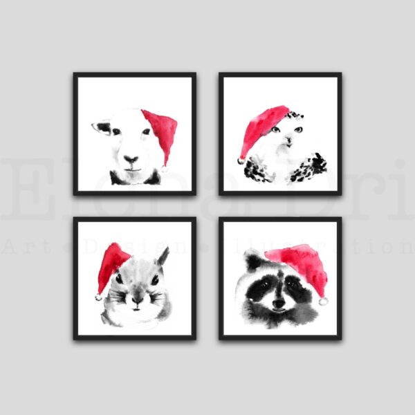 Christmas Sheep Portrait - Image 3