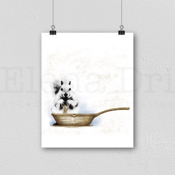 Squirrel with frying pan - Image 4