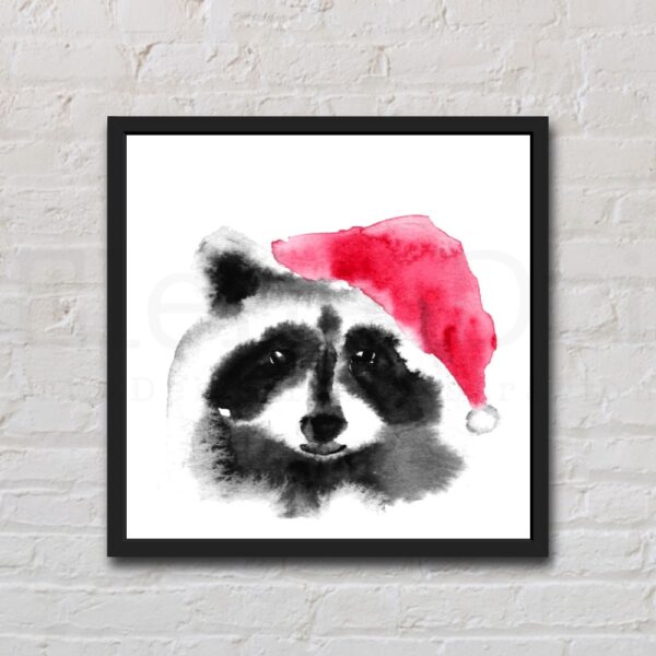 Christmas Raccoon Portrait - Image 2