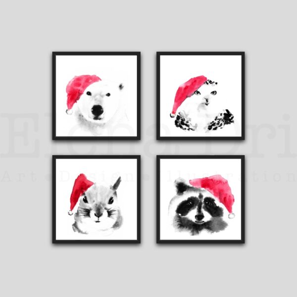 Christmas Squirrel Portrait - Image 3